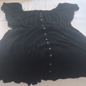 Torrid Black Mini Dress with Button Detail